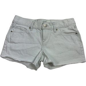 LOFT 25 / 0 Shorts Denim 31 X 3 Mini Stripe White